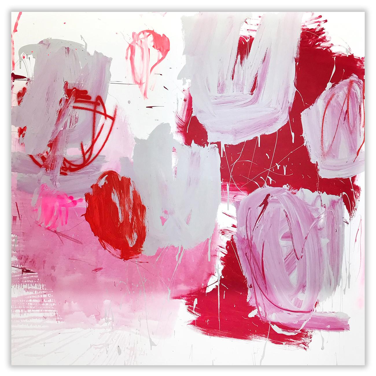 Manuela Karin Knaut Abstract Painting - Cherry Pie 1 (Abstract painting)