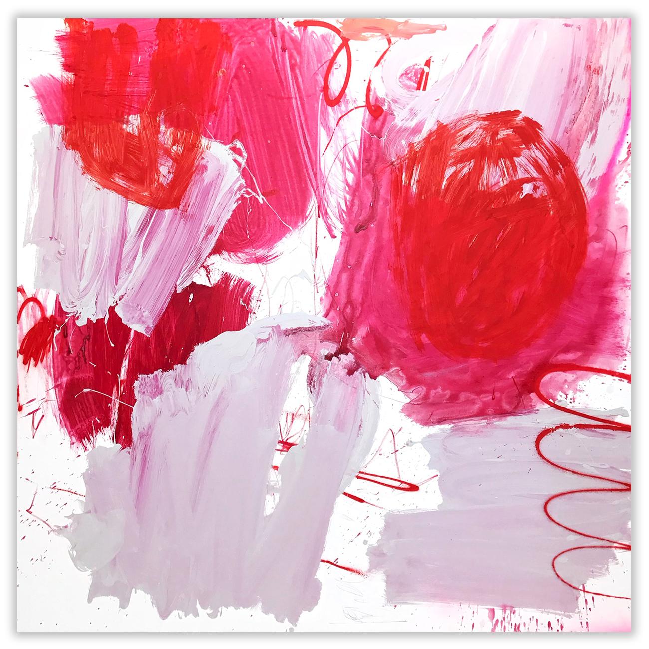 Manuela Karin Knaut Abstract Painting - Cherry Pie 2 (Abstract painting)