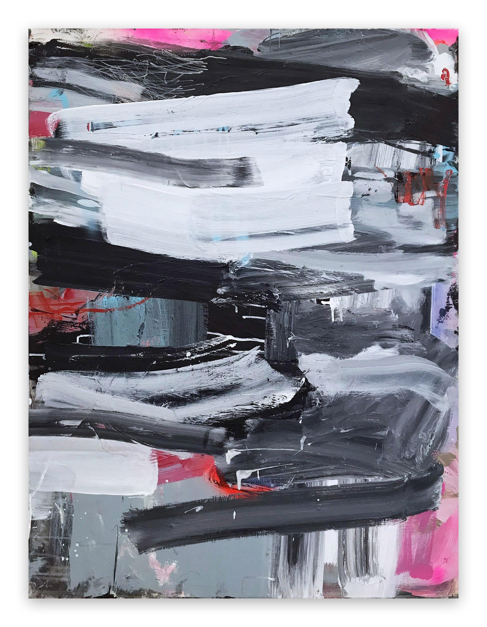 Covers 1&2 (Abstract painting) - Gray Abstract Painting by Manuela Karin Knaut