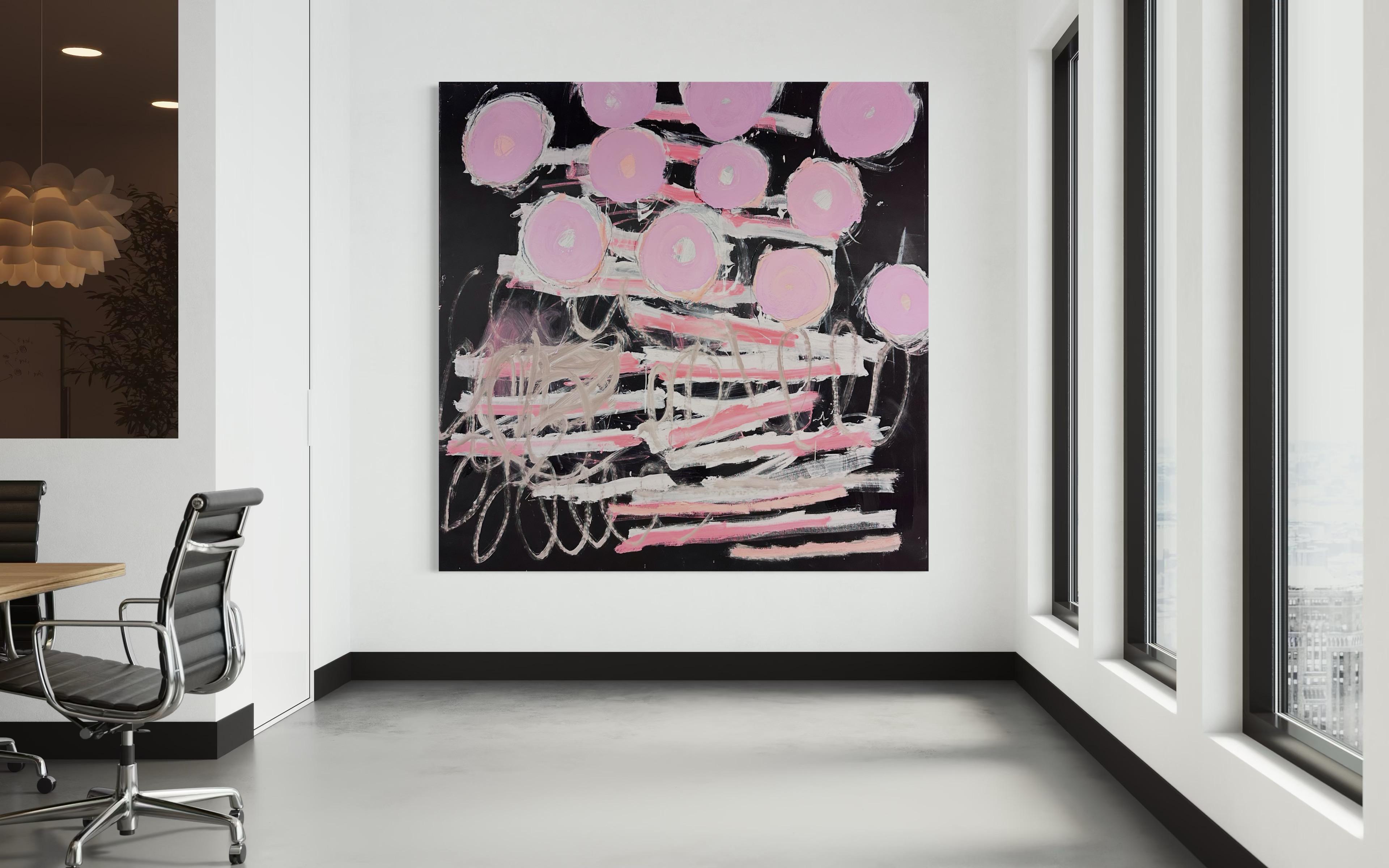 Diario di una cowgirl (Pittura astratta) - Abstract Painting Beige di Manuela Karin Knaut