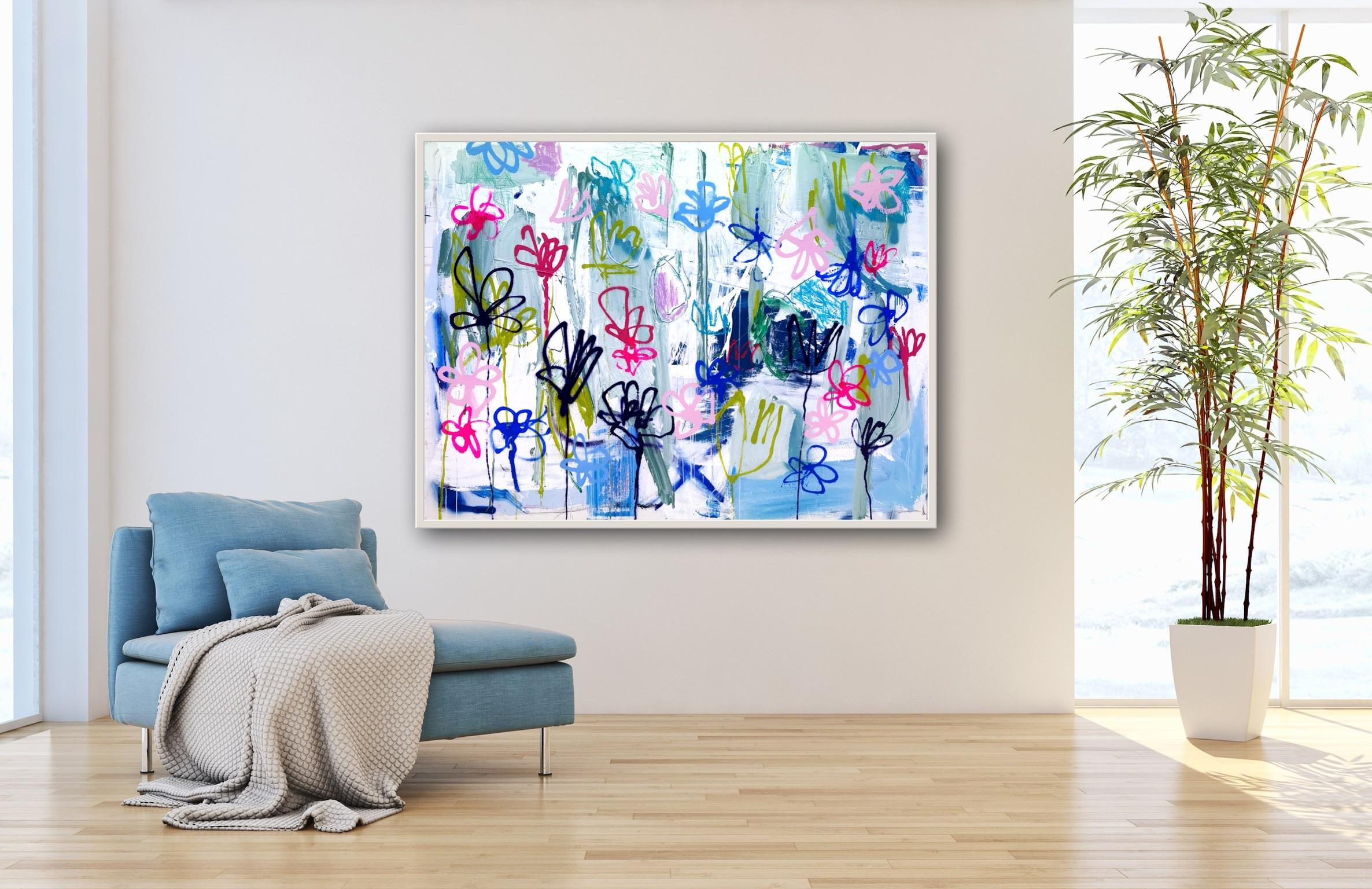 Free flowers for all (Abstract painting) - Painting by Manuela Karin Knaut