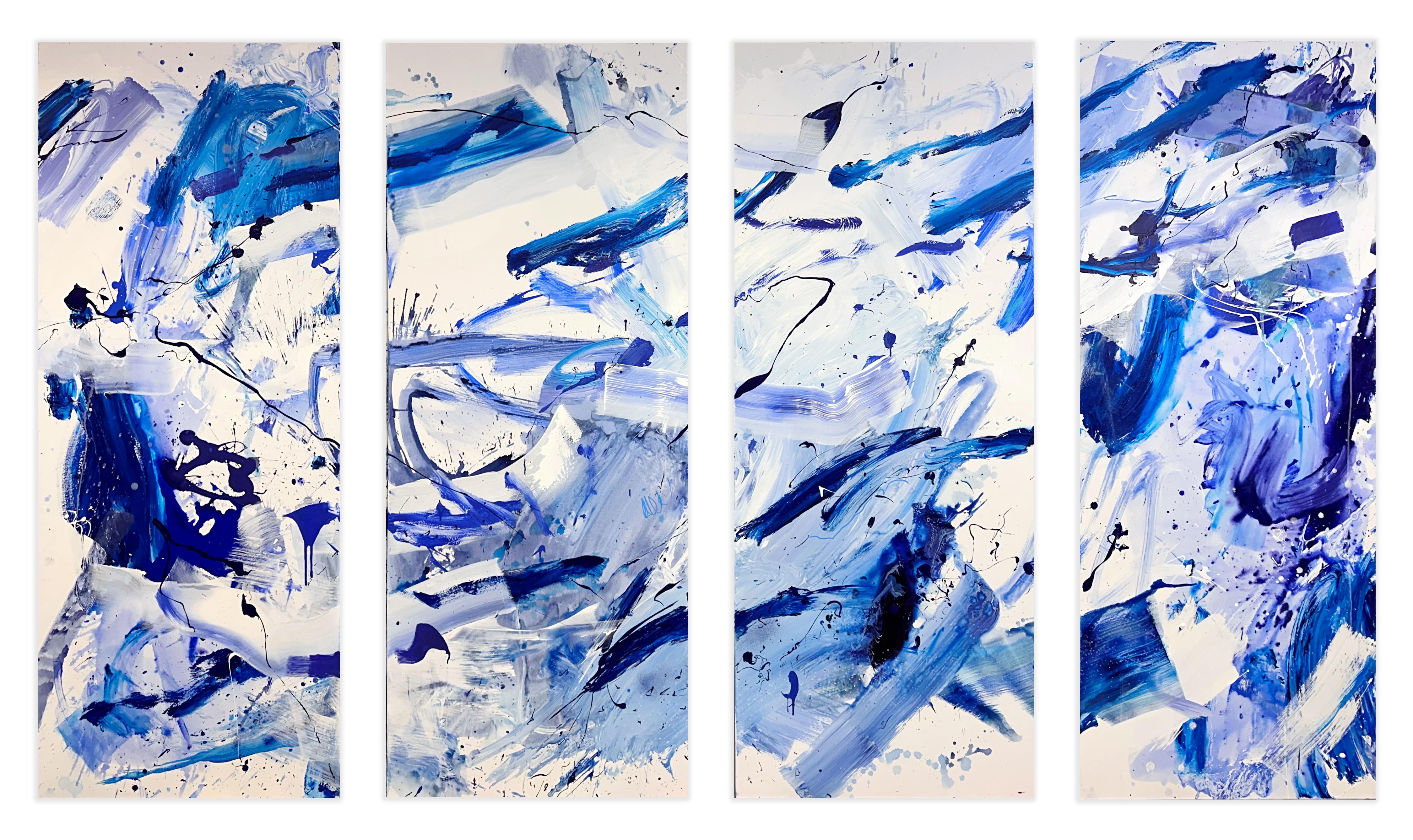 Sold as a set of 4 paintings, each elements dimensions: 190 x 75 cm/74.8 x 29.5 inches
Each individual element is also available for purchase; price on request.  

Artwork is exclusive to IdeelArt.

This artwork will be shipped rolled in a