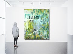 Jardin - Jungle, Garden, expressive painting, abstract, Contemporary Art, green