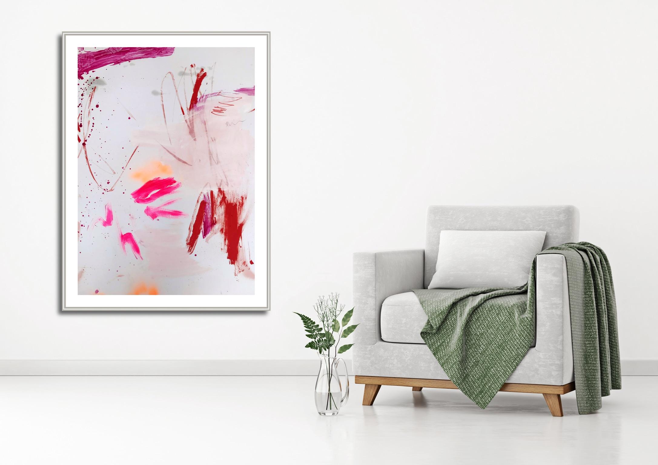 Rosy cheeks and bubbly 2 (Abstract work on paper) - Art by Manuela Karin Knaut