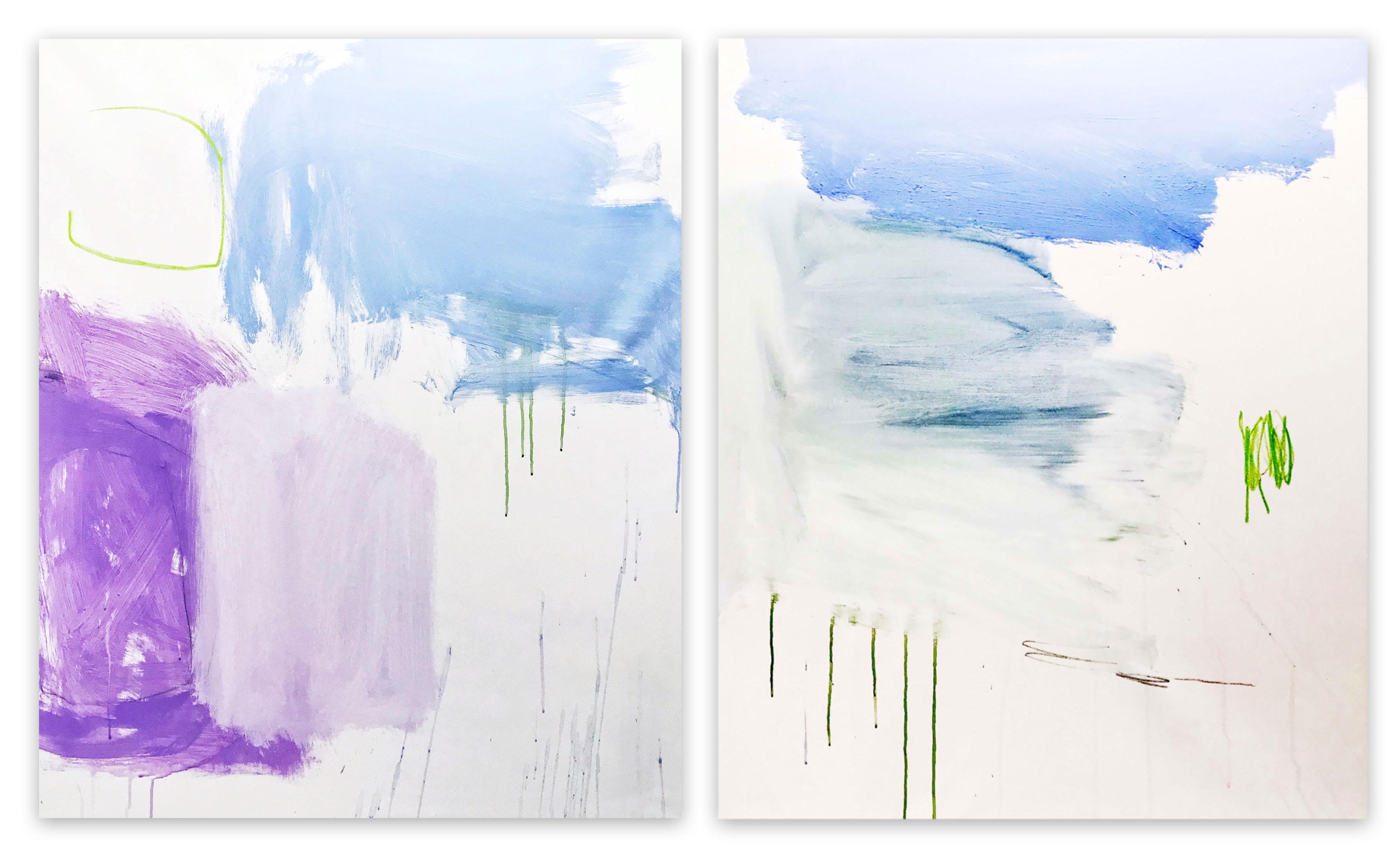 Manuela Karin Knaut Abstract Painting - Serenity 1 & 2 (Abstract painting)