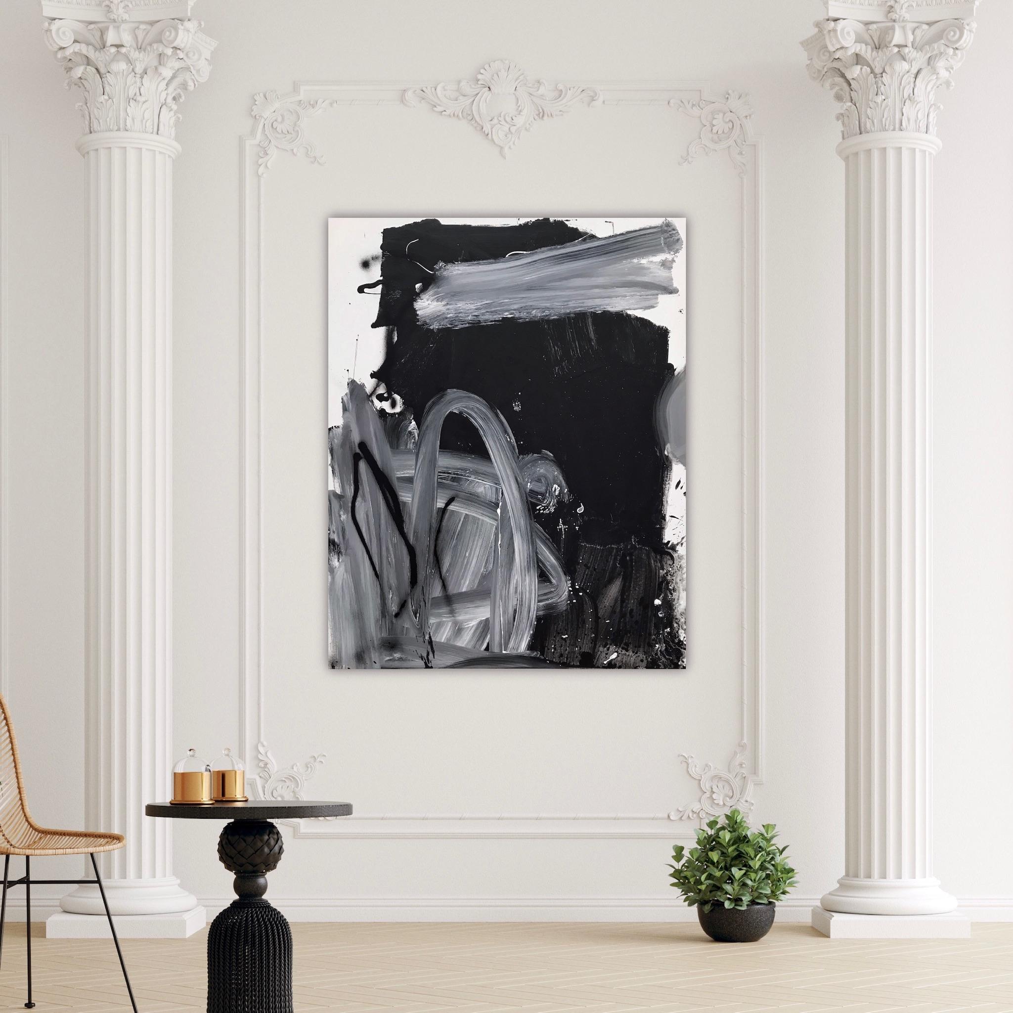 Soft Punk 3 (pittura astratta) - Painting di Manuela Karin Knaut