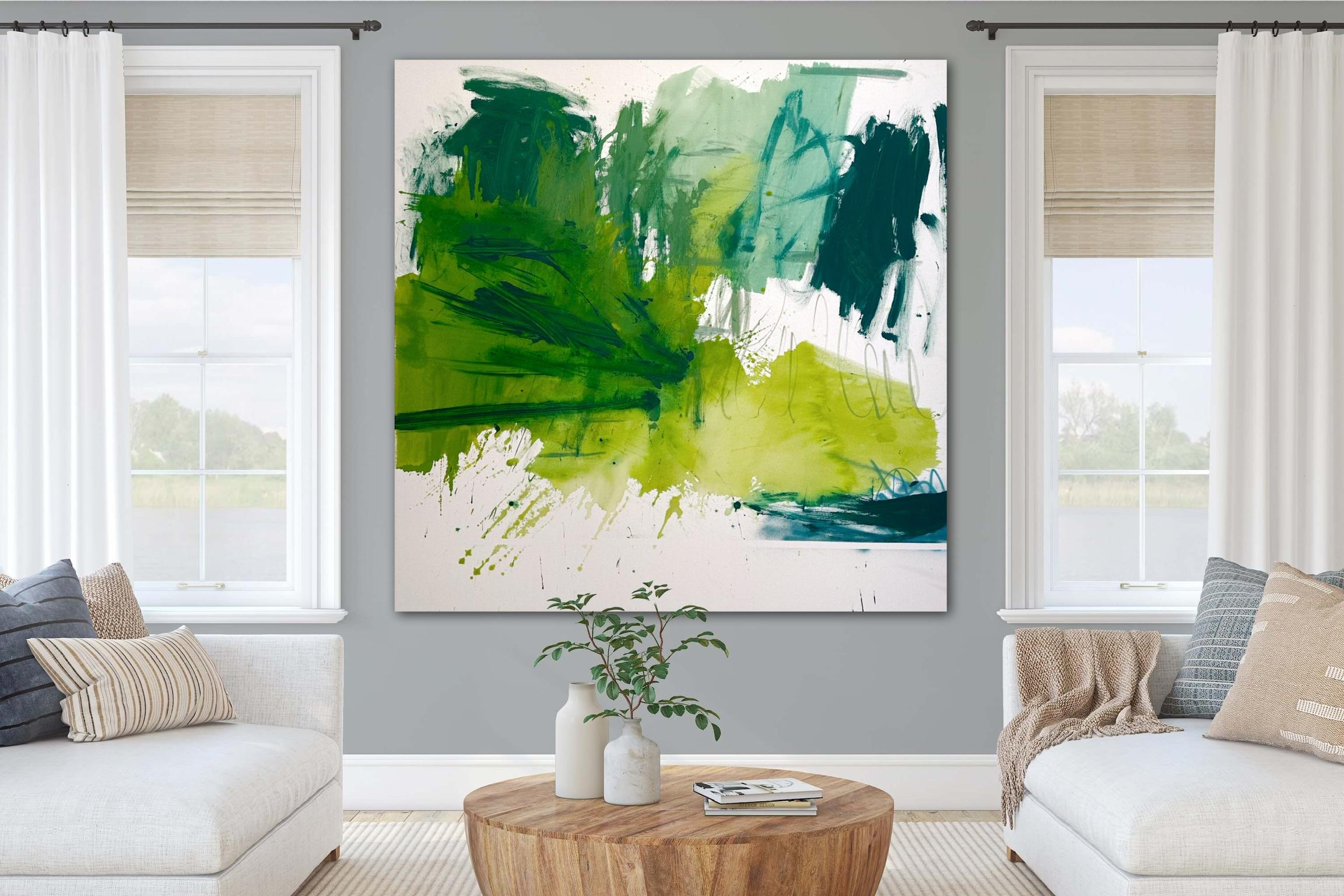 Giardini d'estate (Quadro astratto) - Painting di Manuela Karin Knaut