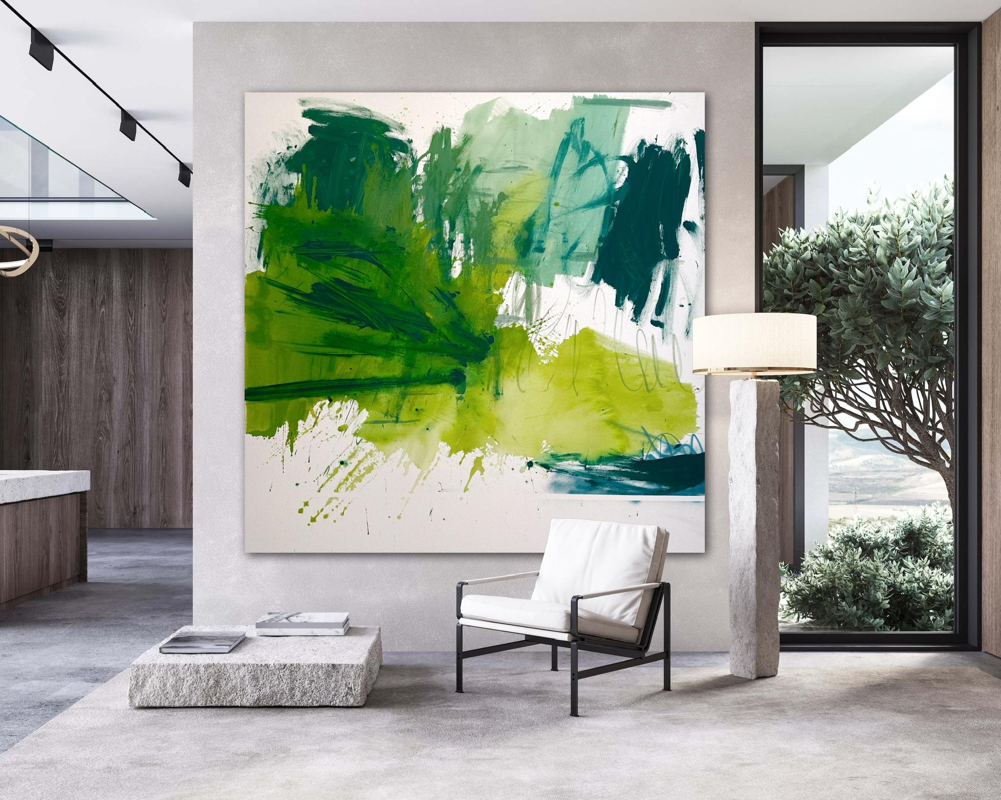 quadro astratto verde