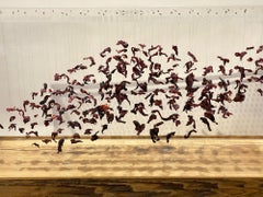 Envolée vegetal installation nature poetic abstract sculpture Manuele Bernardi