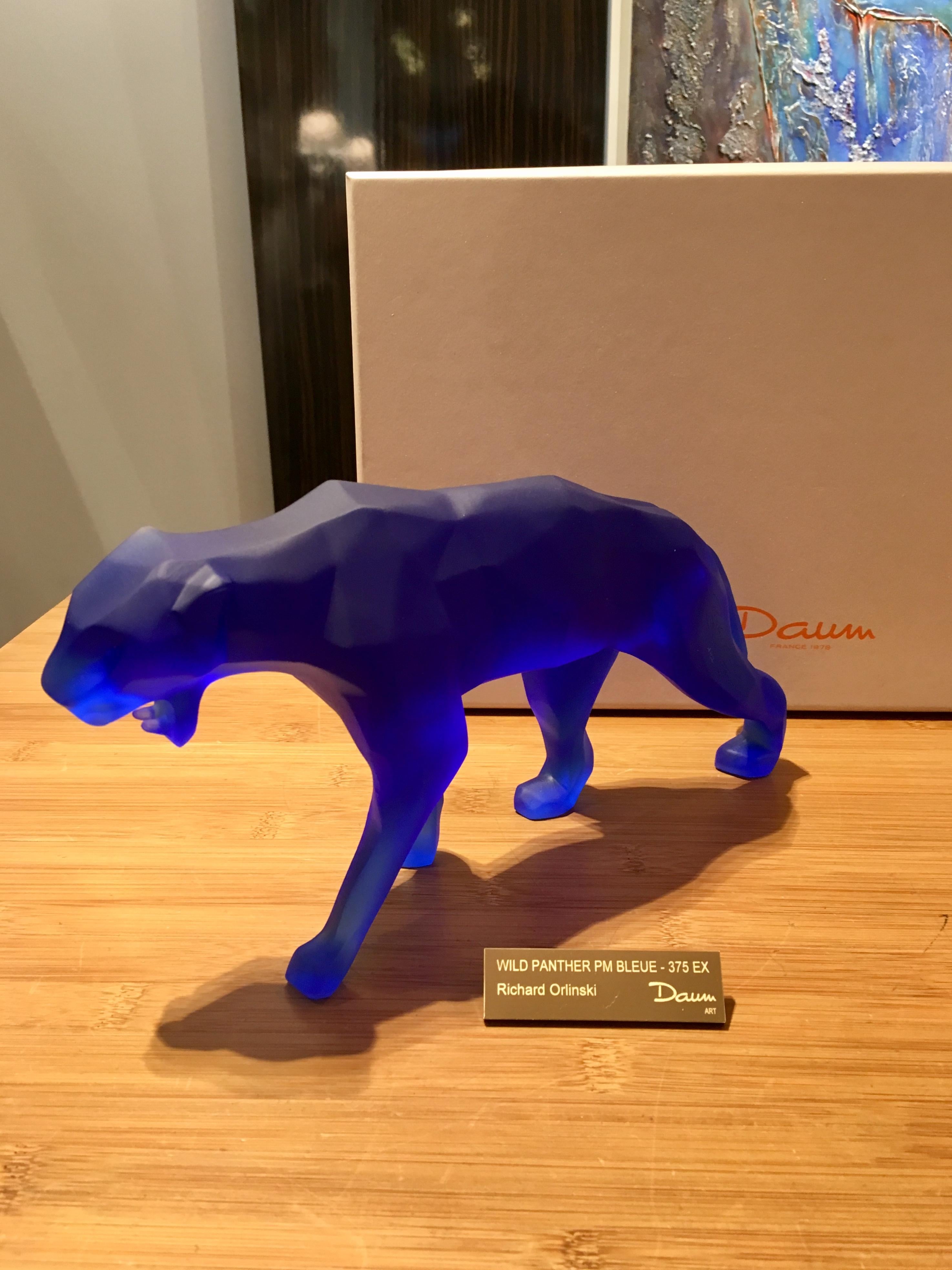 Fabrication Daum, « Wild Panther » en pâte de cristal de Richard Orlinski, 2018 3