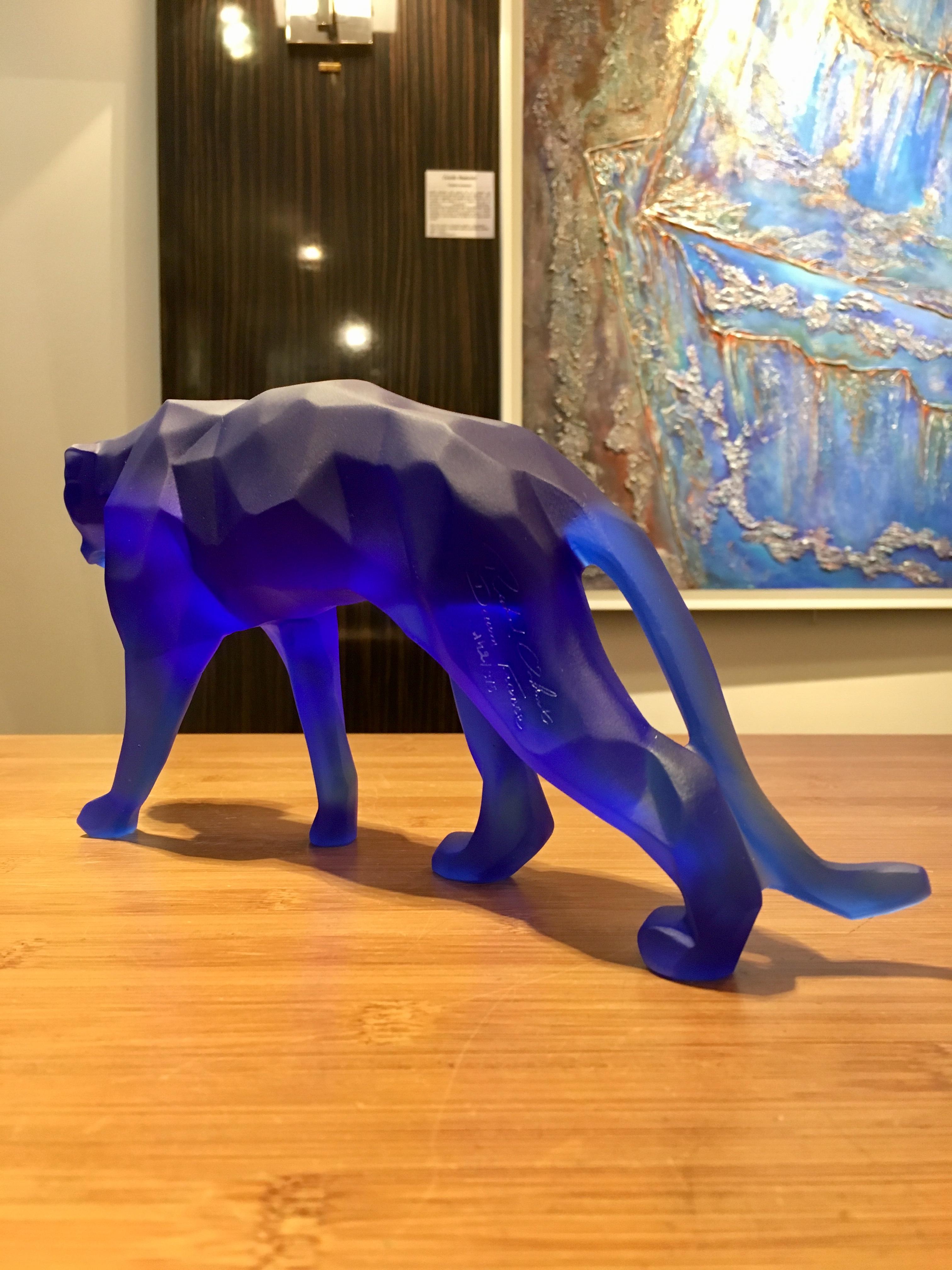 Moderne Fabrication Daum, « Wild Panther » en pâte de cristal de Richard Orlinski, 2018