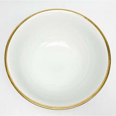 Manufacture de Sevres Gilt Porcelain Fruit Bowl Nankin Yellow, 1824-1830