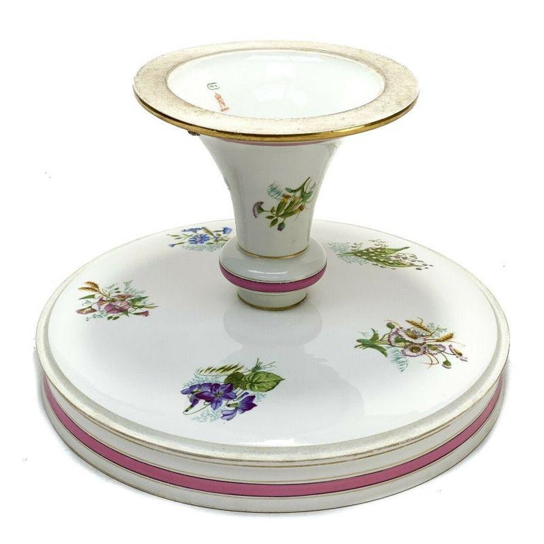 Manufacture de Sevres Porcelain Napoleonic Footed Compote, 1866 For