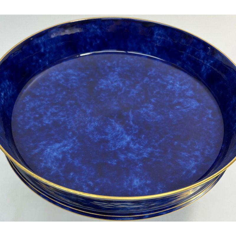 French Manufacture Dore a Sevres Porcelain Large Cobalt Blue Tazza, 1900