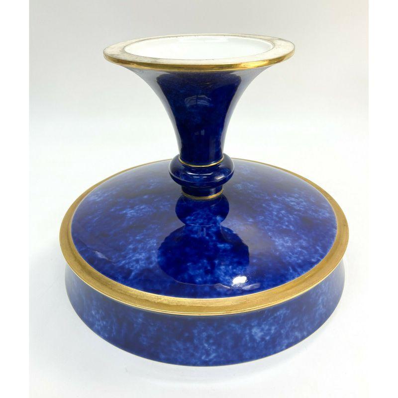 Manufacture Dore a Sevres Porcelain Large Cobalt Blue Tazza, 1900 In Good Condition In Gardena, CA