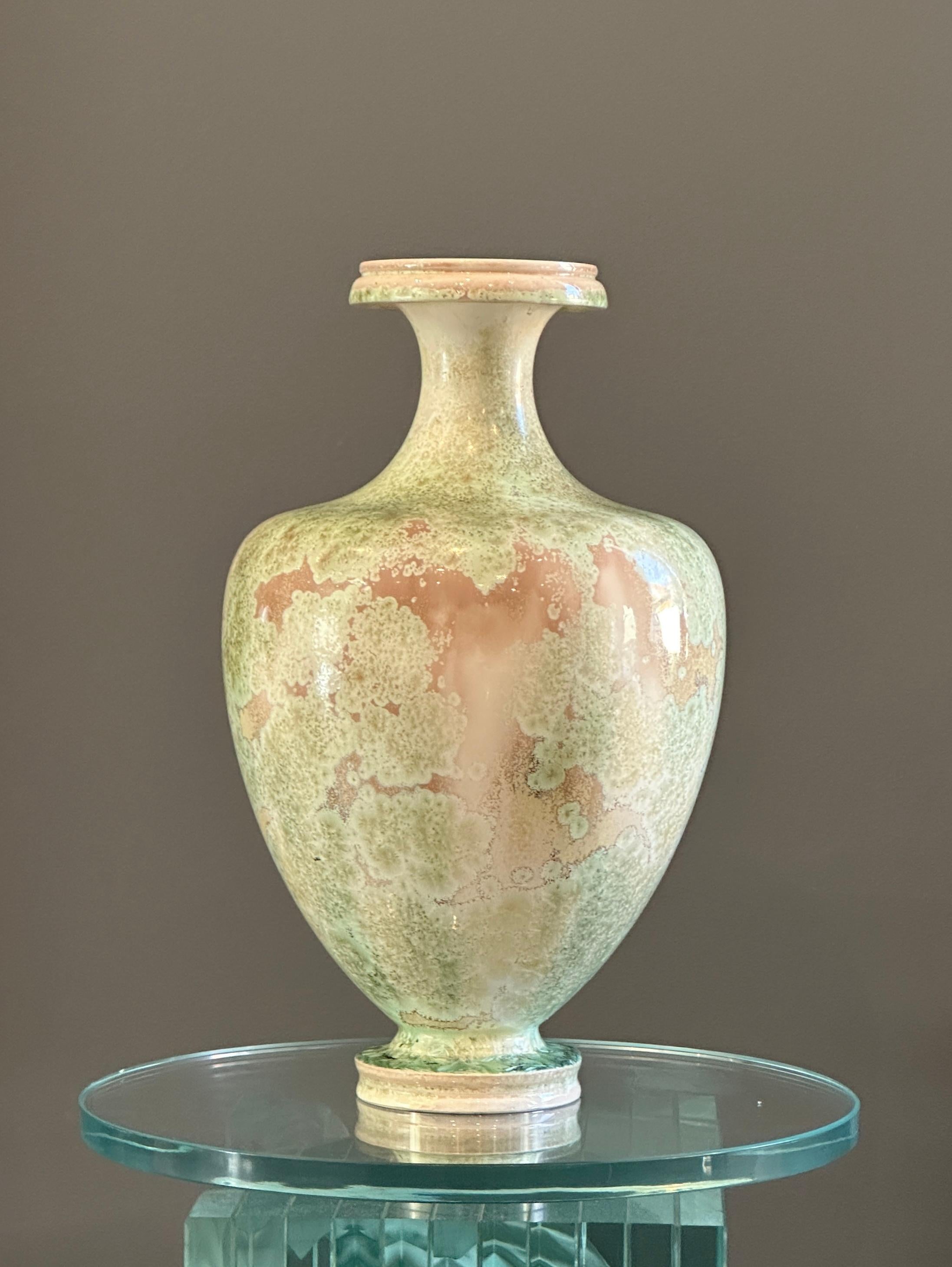 Manufacture Nationale De Sèvres, Vase En Porcelaine Cristallisations Art Nouveau For Sale 2