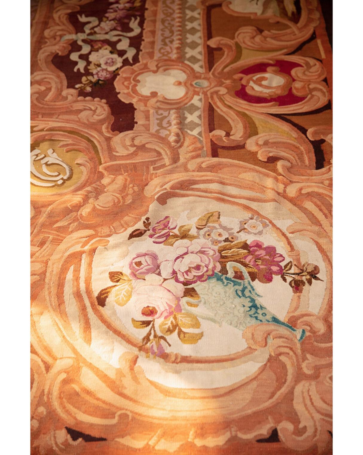 French Mid 19th Century Aubusson Rug - Manufacture of Jean-Jacques Sallandrouze For Sale