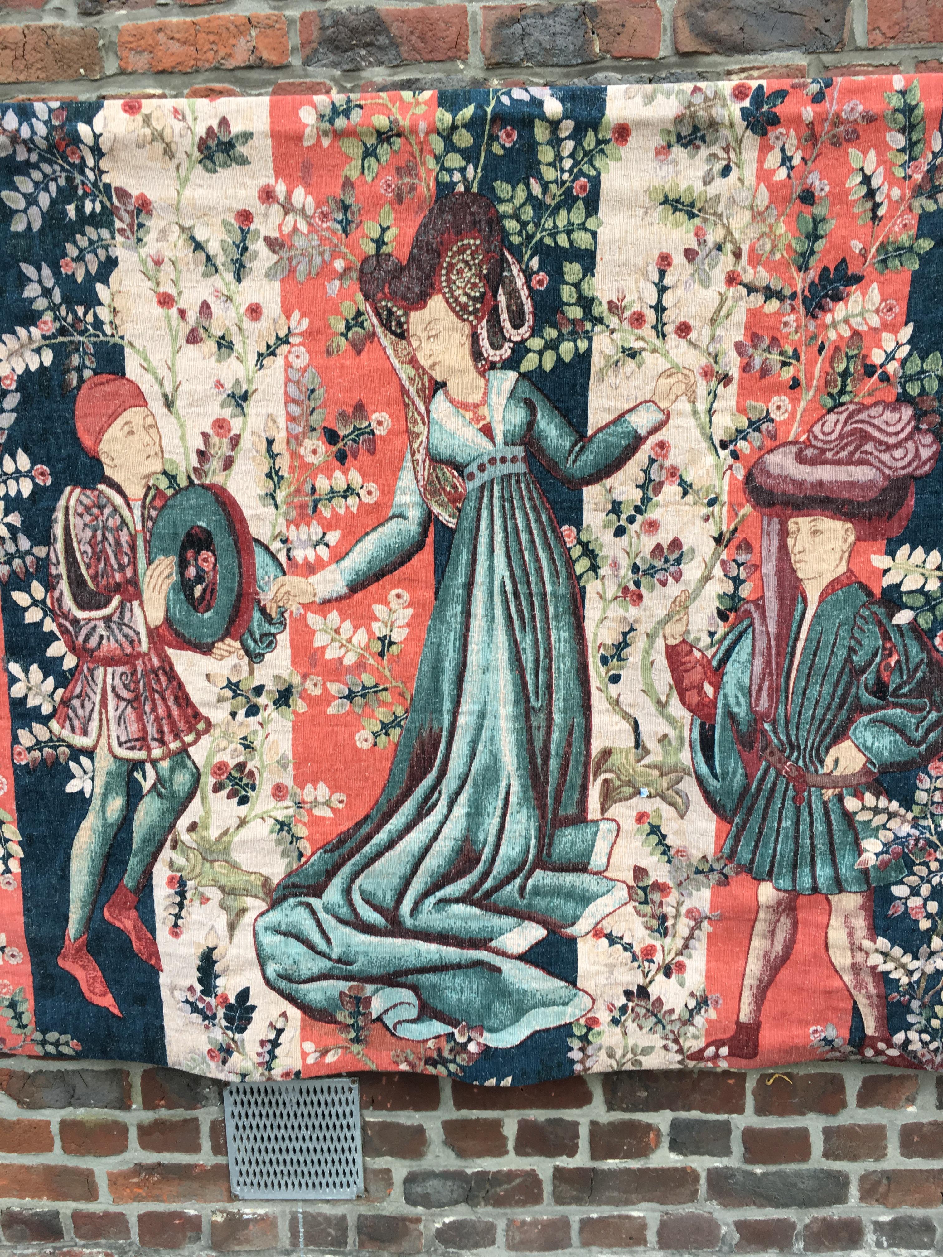 Manufacture Robert Four, Printed Tapestry after a 16th Century Tapestry In Good Condition For Sale In Saint-Ouen, FR