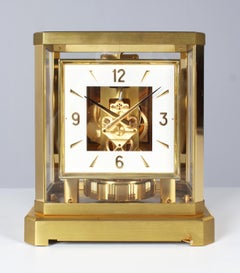 Manufactured 1962 Jaeger Lecoultre Atmos Clock with Square Dial, Fullset