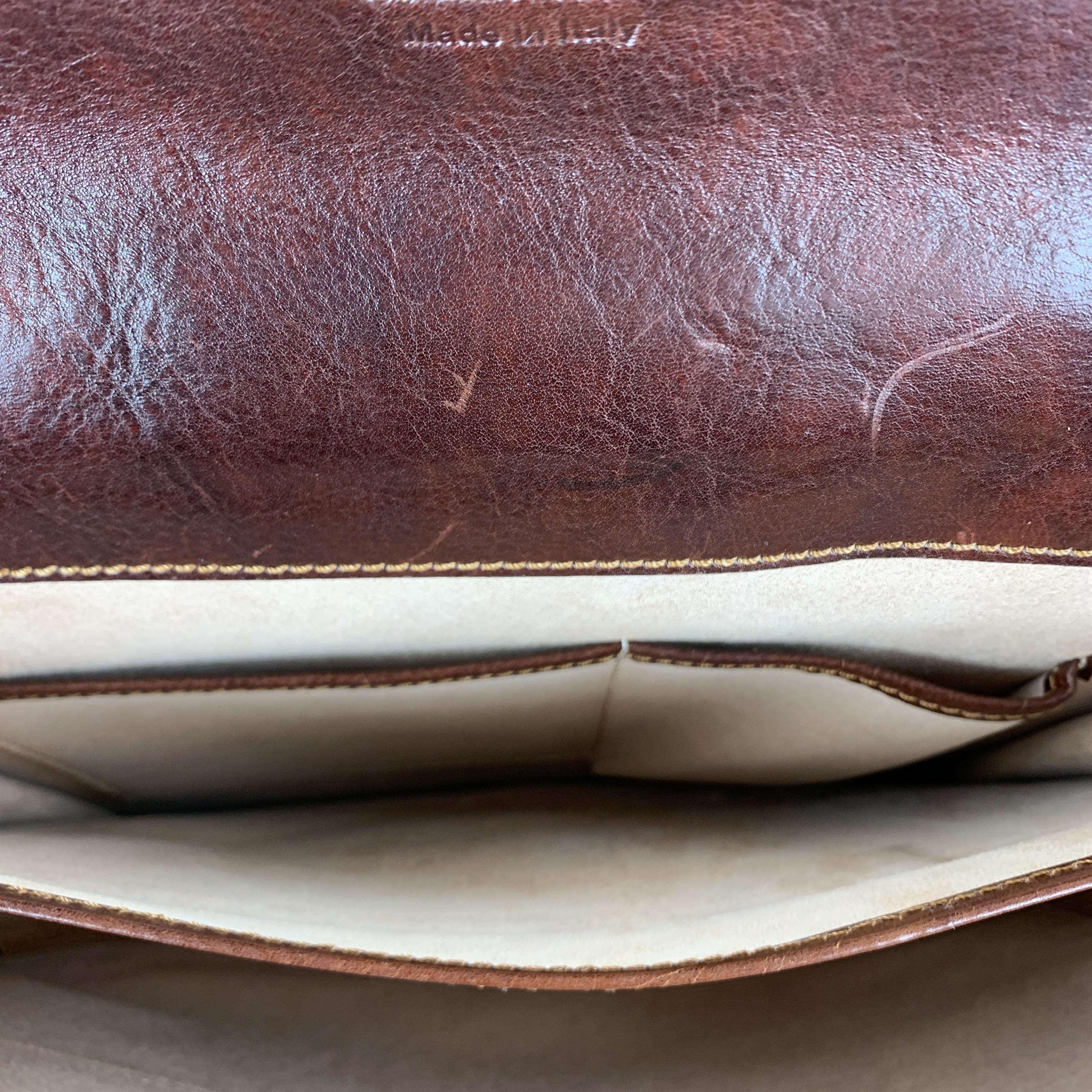 MANUFACTUS Cognac Leather Messenger Bag 2