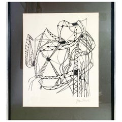 Many Cities from the Rilke Portfolio, Framed Lithograph by Ben Shahn 1968