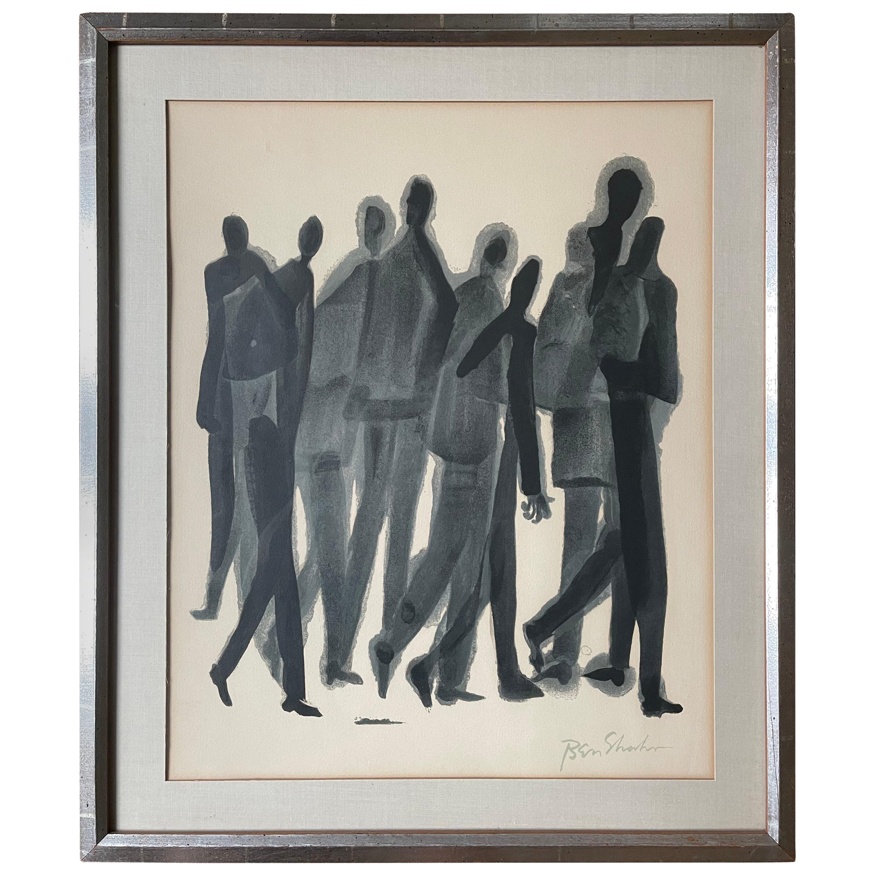 "Many Men" Stone Lithograph by Ben Shahn