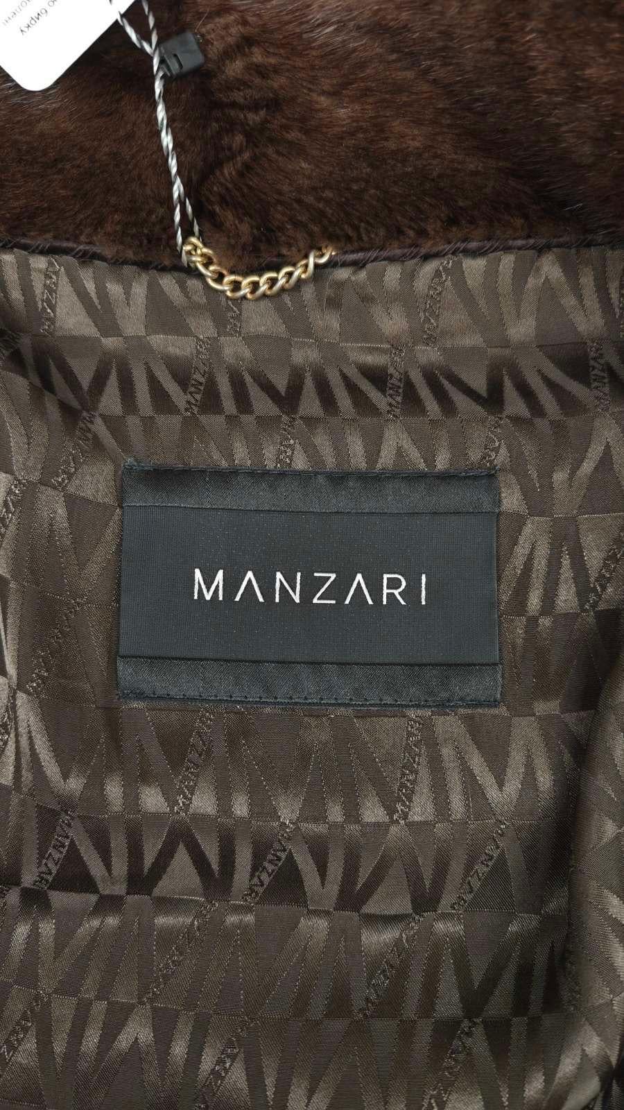 Manzari Manteau de fourrure de vison marron  46/ XXL Bon état - En vente à Krakow, PL