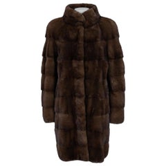 Manzari Manteau de fourrure de vison marron  46/ XXL