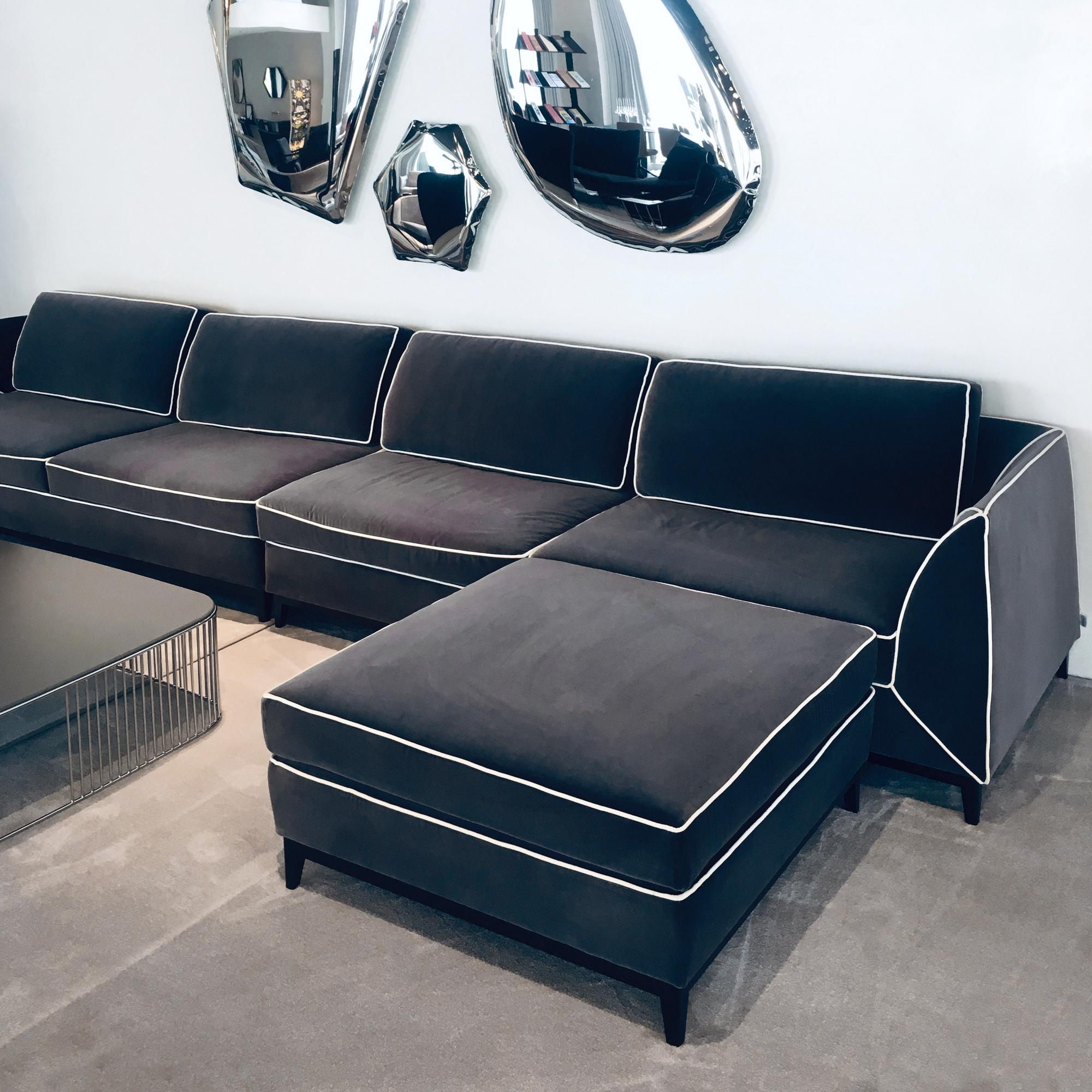 grey leather corner sofa