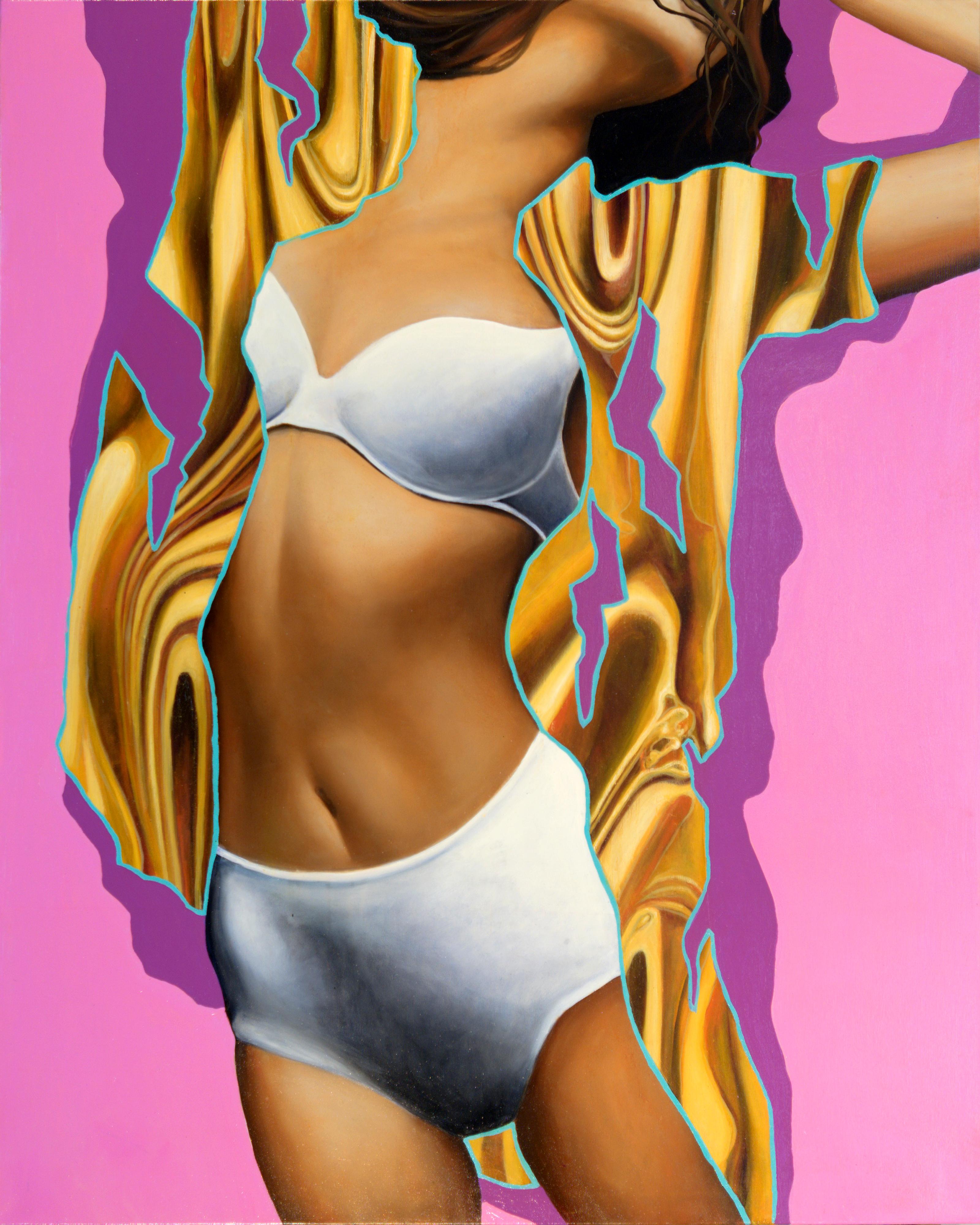 Manzur Kargar Figurative Painting - Dancing 2 - Contemporary, Pop Art, figurative, nude, female Portrait, dancing