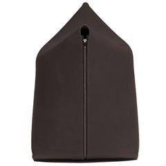 Mao Dark Leather Bag Chair by Viola Tonucci