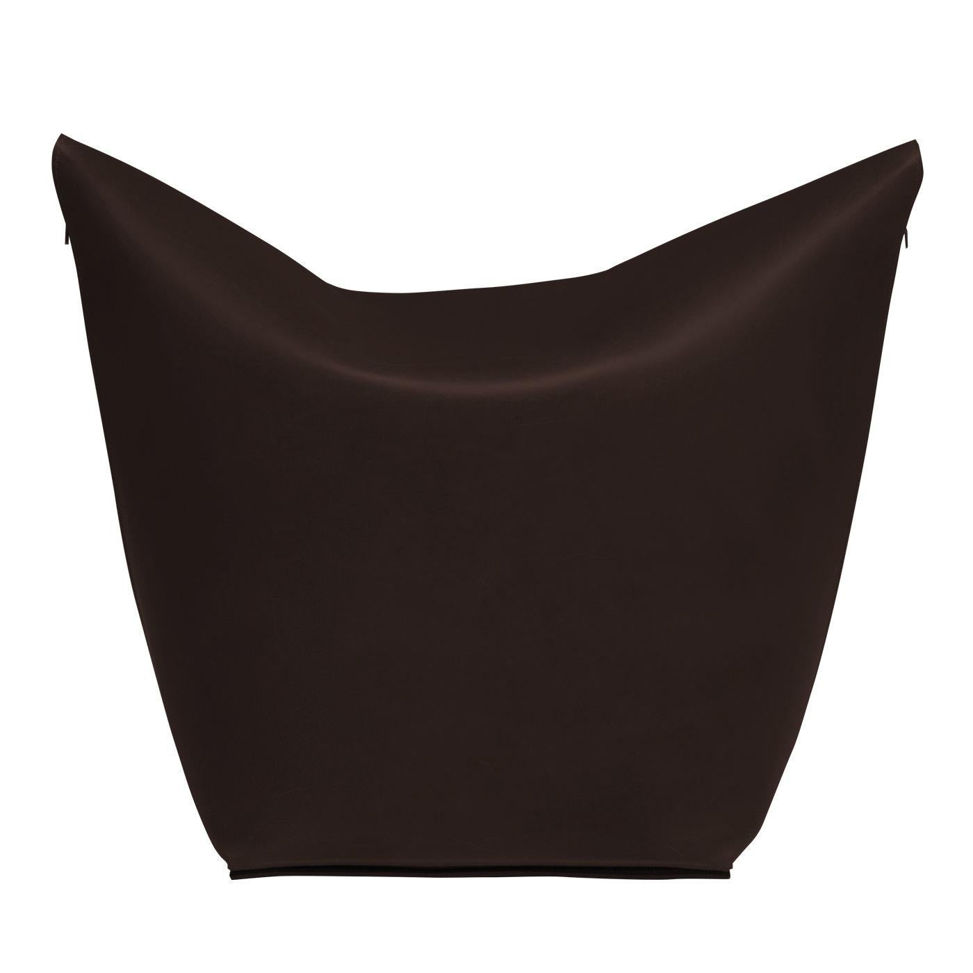 Mao Dark Leather Bag Chair by Viola Tonucci For Sale