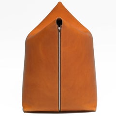 Mao Orange Leather Bag Chair by Viola Tonucci
