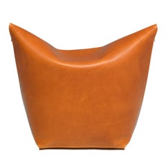 Mao Orange Leather Bag Chair by Viola Tonucci