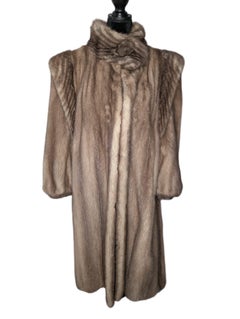 Mao wing 80’s pastel Lutetia mink fur coat 10/M