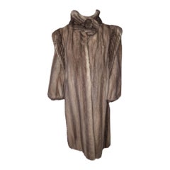 Cappotto in pelliccia di visone Lutetia pastello anni
80 di M-One 10/M