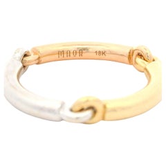 Maor 18 carats finition polie finition Lyra section souple, taille 6