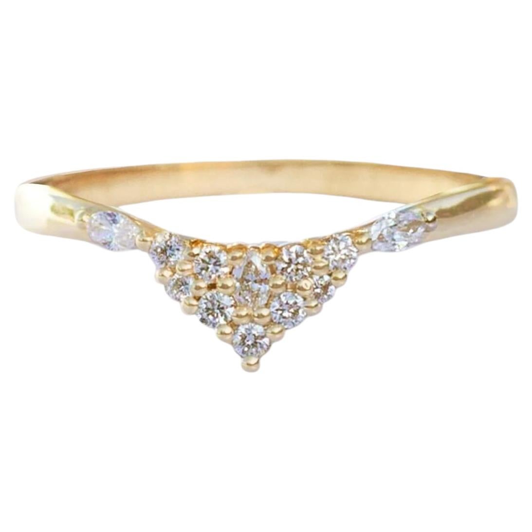 Maori Crown Ring in 14K Gold & Diamonds by Anastassia Sel Jewelry For Sale