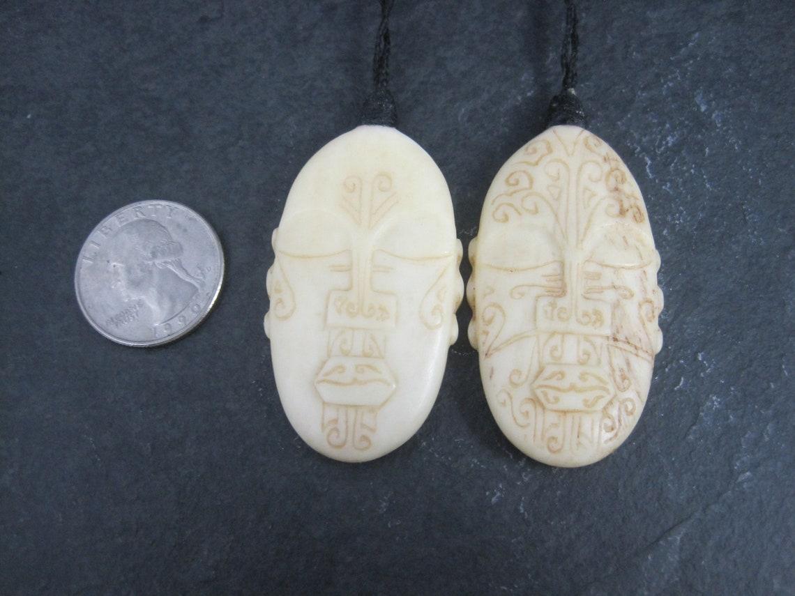 Maori Mother and Father of Creation Pendants Necklaces For Sale 1