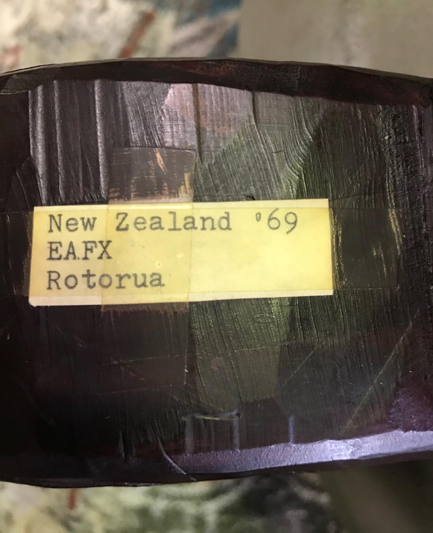 Maori New Zealand Large Carved Wood TOTEM Tribal Figure 6