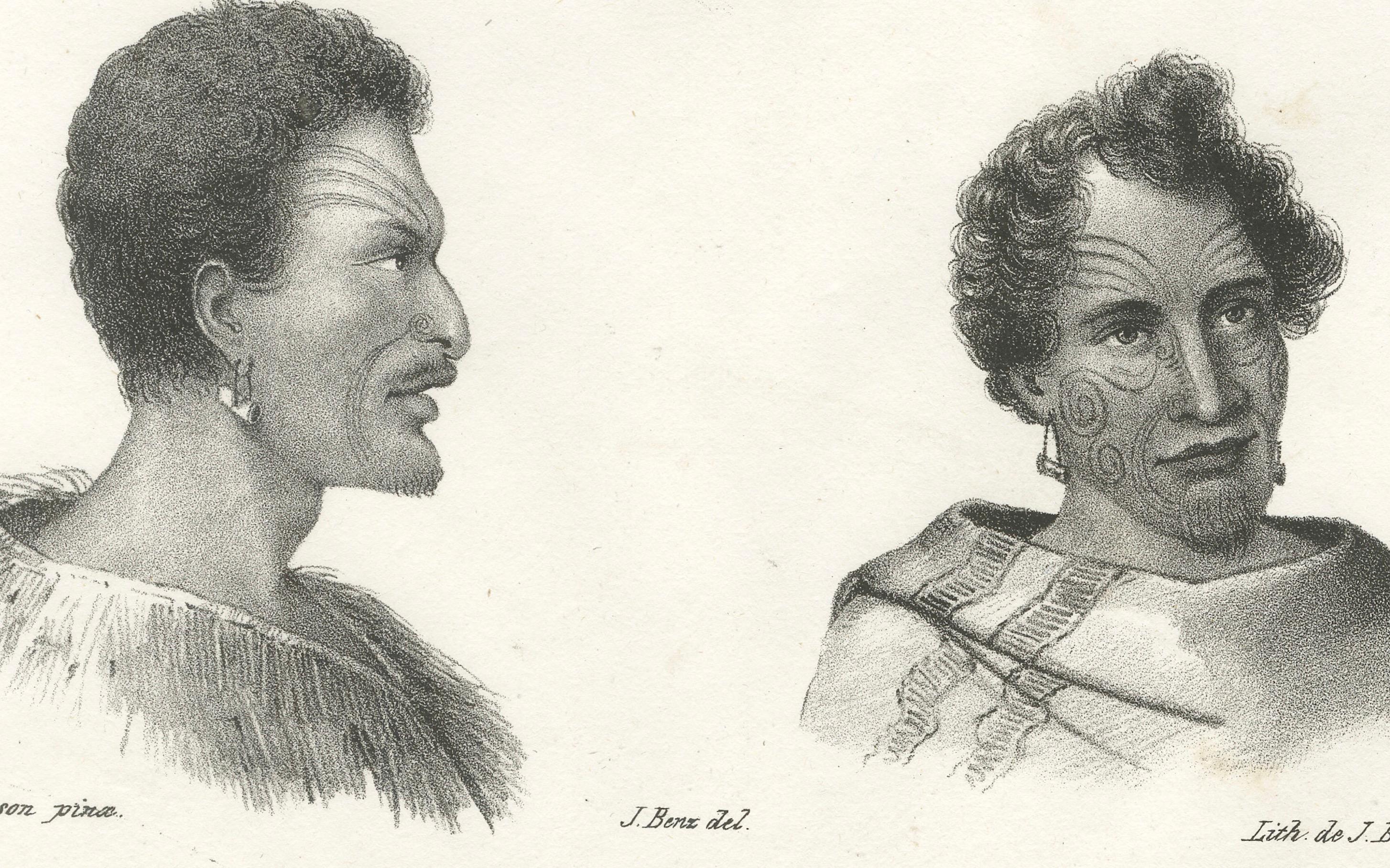 Retratos Maoríes: Explorando la Riqueza Cultural del Pueblo de Nueva Zelanda, c.1836 en venta 1