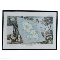 Map Colonies Francaises Martinique, 1845
