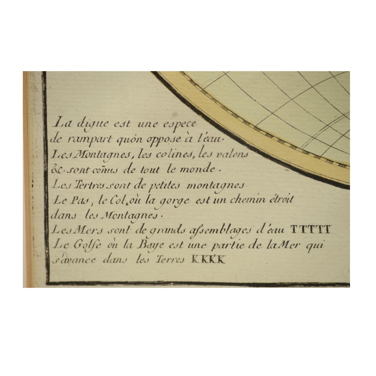 1850 Old French Map Depicting the Entire Earth's Surface Divided into Two Parts For Sale 6