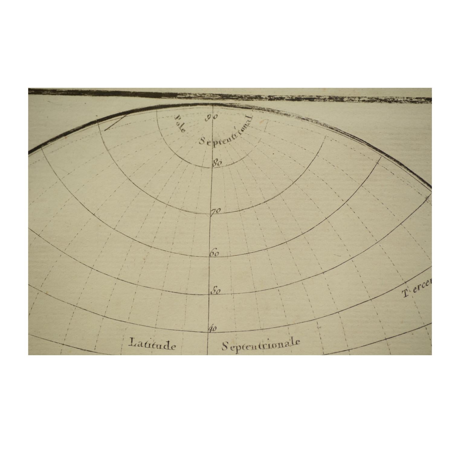 1850 Old French Map Depicting the Entire Earth's Surface Divided into Two Parts For Sale 6