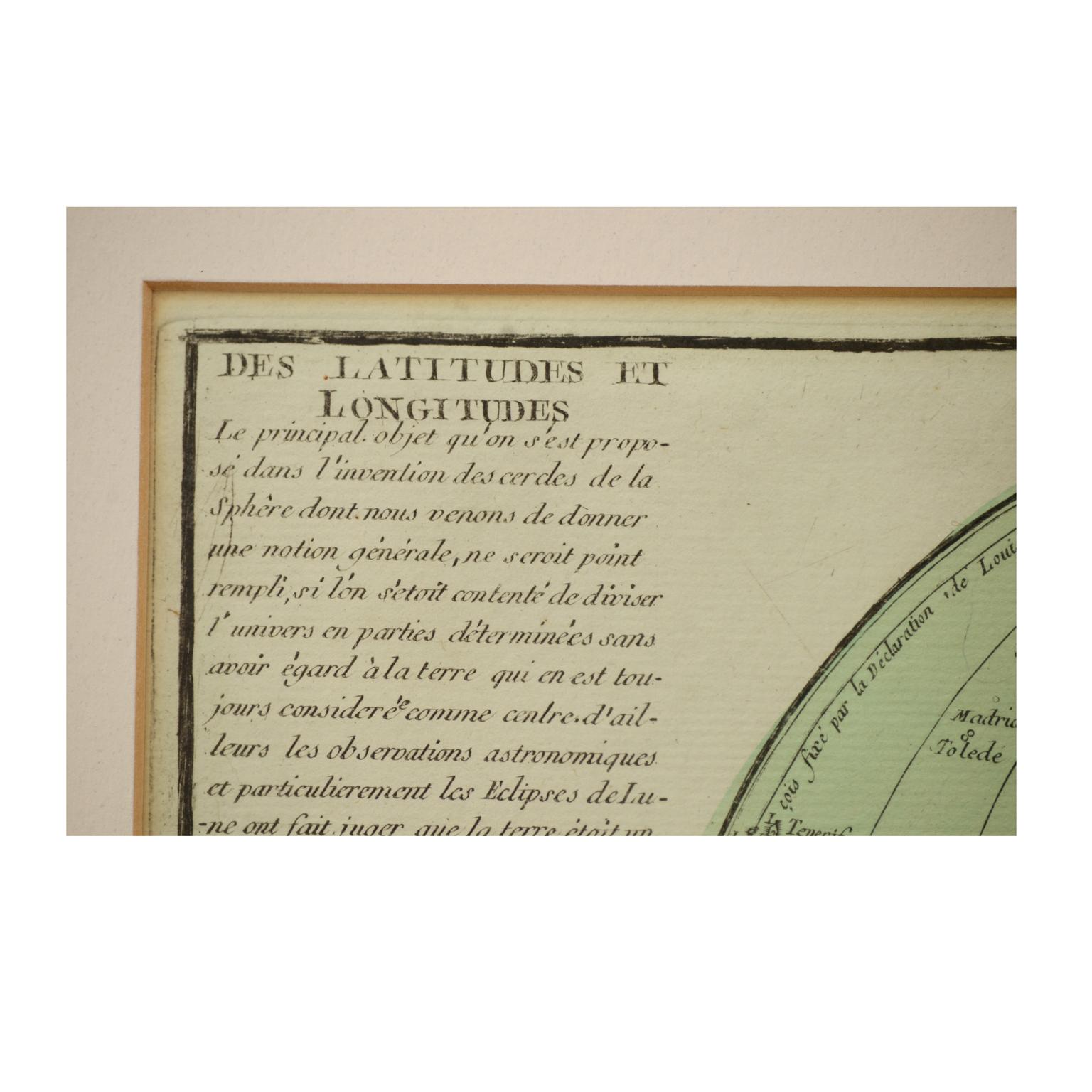 1850 Old French Map Depicting the Entire Earth's Surface Divided into Two Parts In Good Condition For Sale In Milan, IT