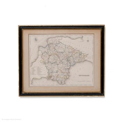Map Devonshire Richard Creighton J&C Walker Sculp Samuel Lewis