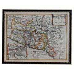 Antique Map Holy Land La Terre Sainte Engraved van Loon Published N de Fer 1703 French