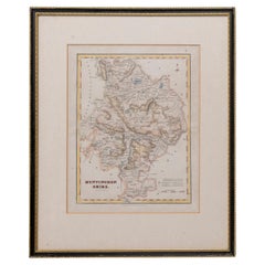 Carte Huntingdonshire R Scott Archibald Fullarton & Co Glasgow 40cm 16"" de haut