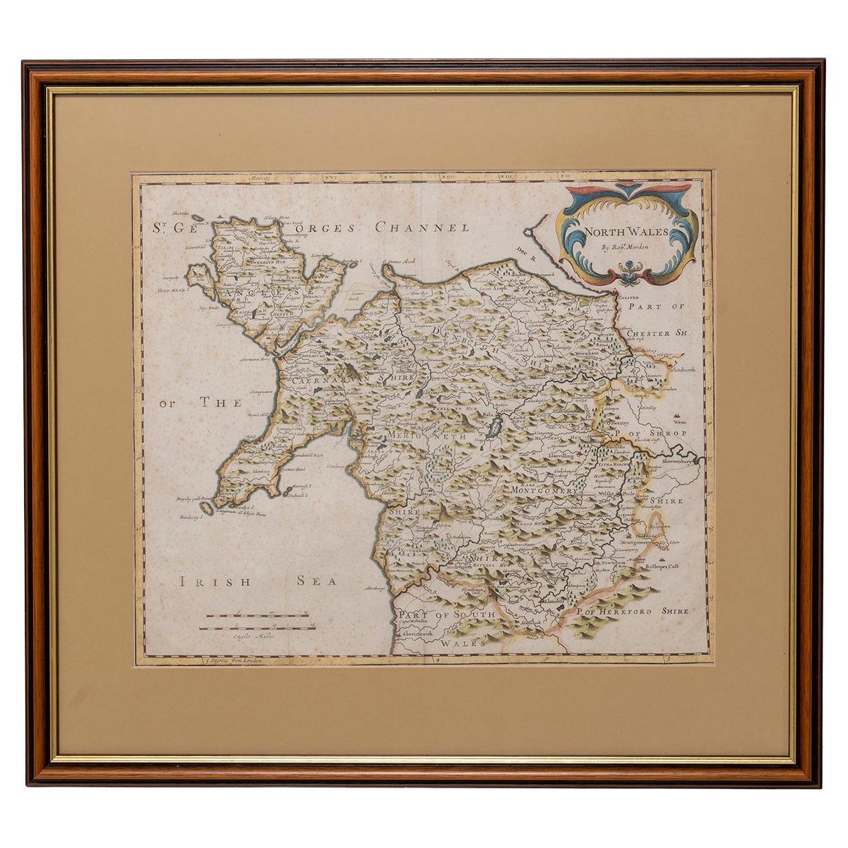 Map North Wales Robert Marsden Anglesey For Sale