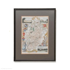 Map Nottinghamshire Worksop Manor Newstead Abbey Nottingham Castle Shields H37cm